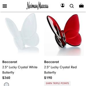 Baccarat Lucky Butterfly Red